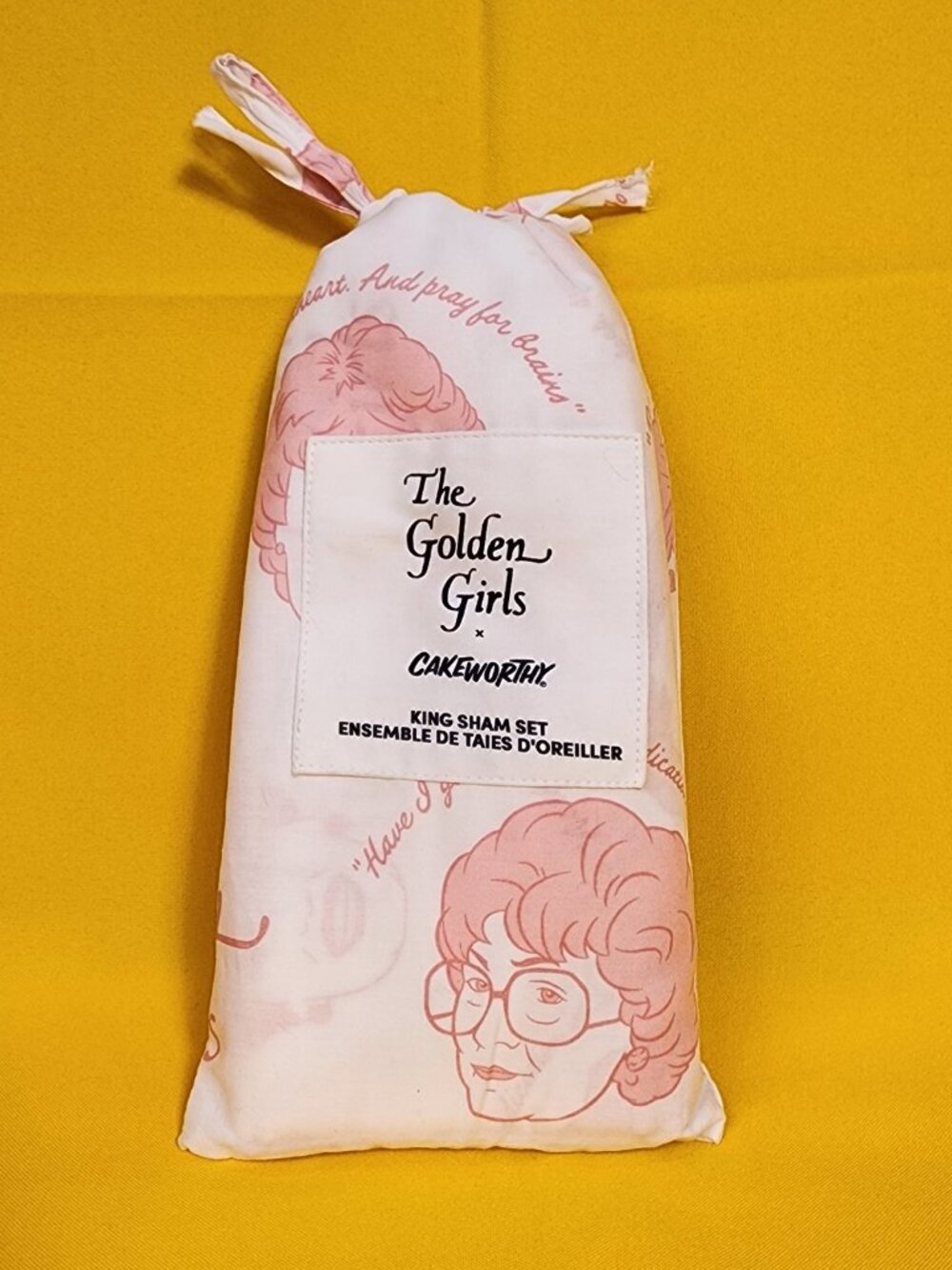 Cakeworthy the Golden Girls King Sham Set of 2 Pillow Case AOP Cotton NEW